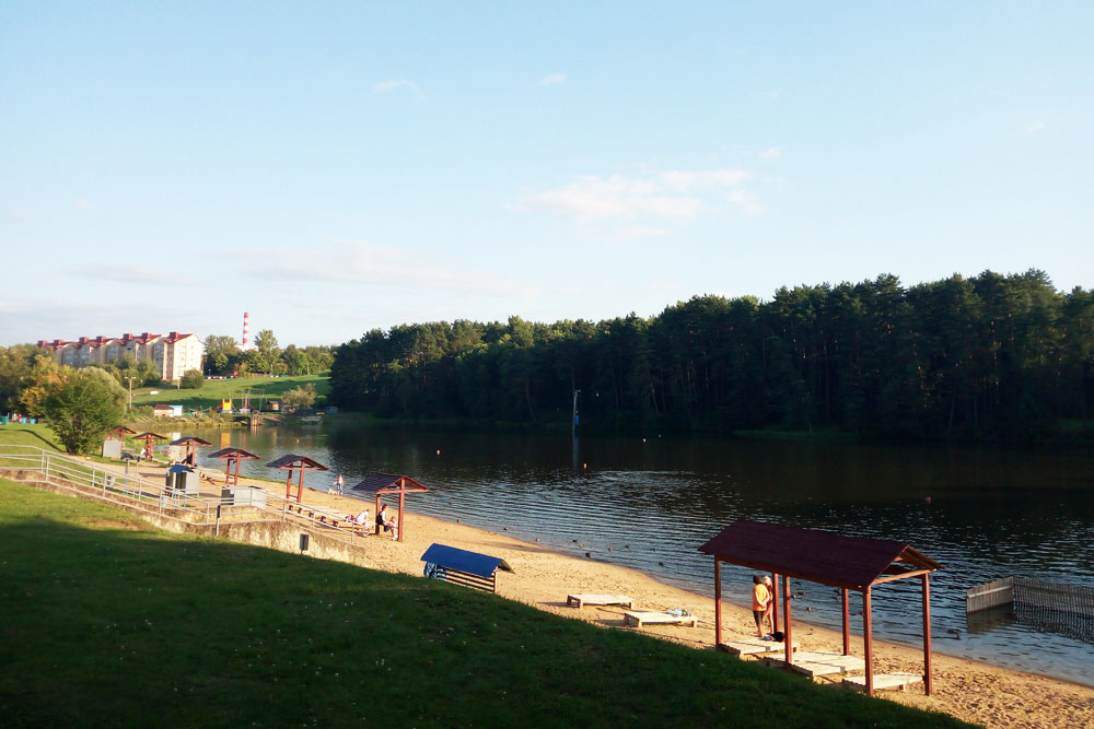 Пляж на Печерском водохранилище