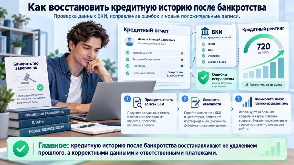 Сколько хранятся записи в кредитной истории Архив финансовых документов и папок, символизирующий хранение записей в кредитной истории после банкротства.